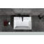 Lavabo de salle de bain rectangulaire rectangulaire en céramique avec trop-plein