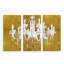 Lustre à losanges couleur champagne doré-multi-pièces sur toile-24015042