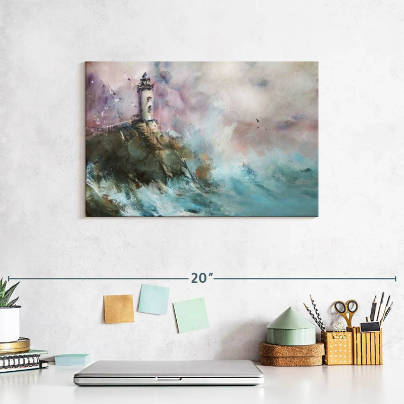 Aletra Cliffside Lighthouse, 8" H x 12" W