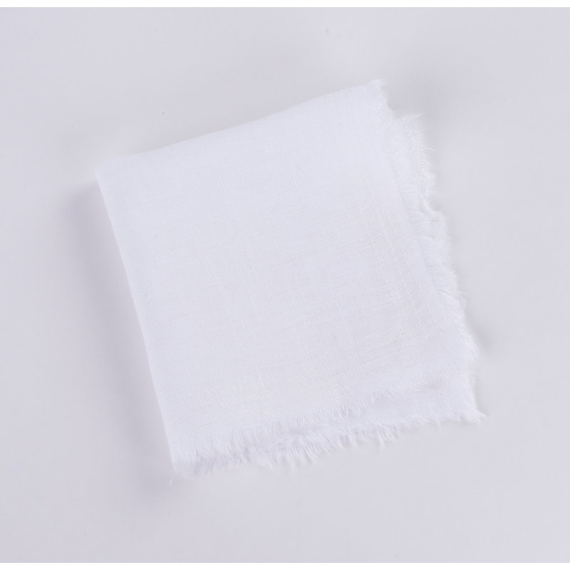 Lirida Brighton Linen Cocktail Napkins, White
