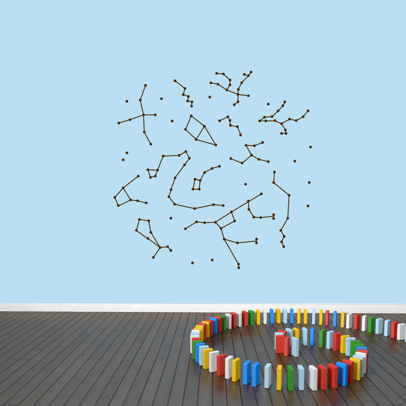 Adhésif décoratif constellations Covarrubias, Brun chocolat