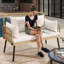 Black All-Weather Wicker Outdoor Loveseat-1803518105