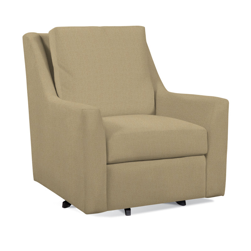 Columbus Upholstered Swivel Armchair, Elite Sand 100% Polyester