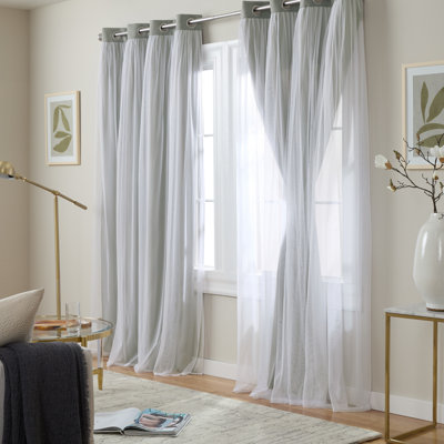 Nunley Polyester Room Darkening Curtain Pair