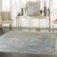 Tapis crème/bleu oriental Wilmont-348270388