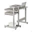Bureau d'ordinateur complet, gris