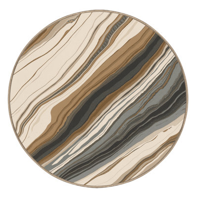 Tapis beige chic et luxueux lavable à la machine Manhasset - reliure beige