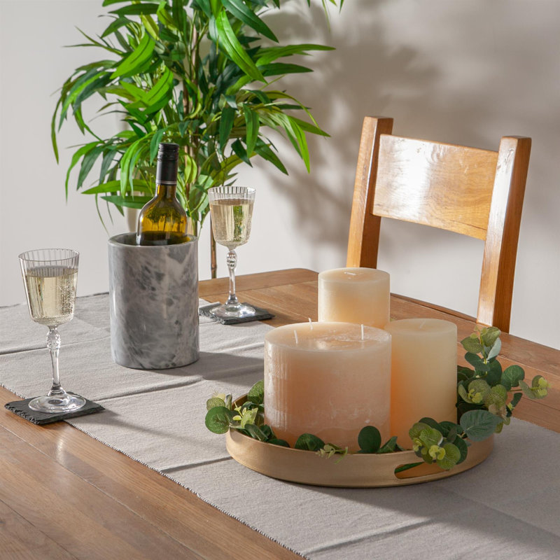 Argon Tableware - Round Melamine Serving Tray, Gold