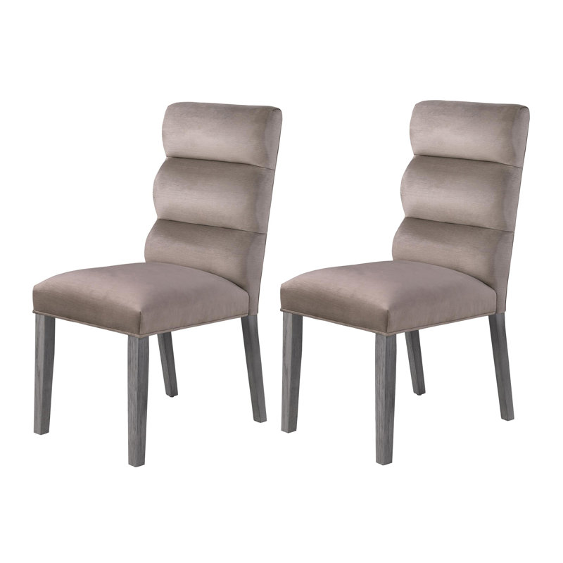 Chaises d'appoint rembourrées Tameka, Frêne