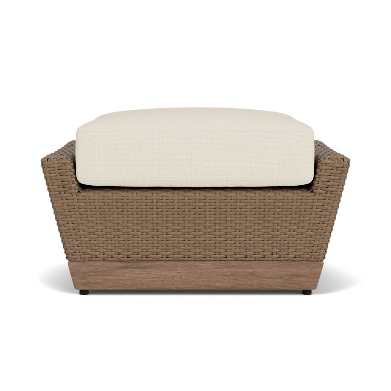 Charisma Rectangle Outdoor Ottoman Patio Ottoman, Sailcloth Sailor