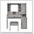 Farmhouse Vanity Desk With Sliding LED Mirror And Lights, Glass Top, Charging Station, And Ample Storage For Cosmetics And Accessories-531712806
