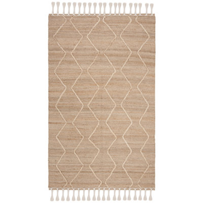 Tapis géométrique en jute tissé à la main Debroh
