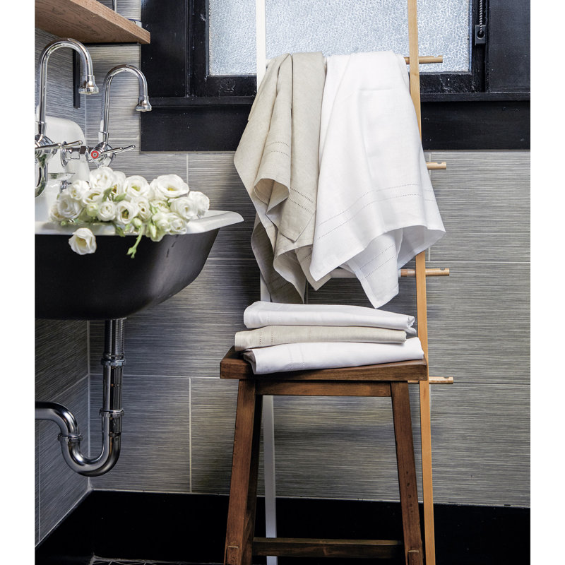 Bath Linen Hand Towels, Light Natural