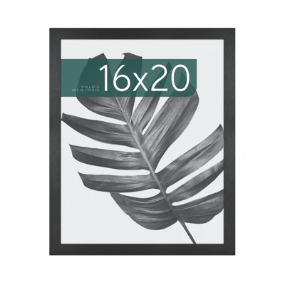 Studio Gallery Poster Frame, 16x20, Black Woodgrain, 1-Pack，Studio Gallery Poster Frame For Photos & Art Prints, 16x20 Inch, Black Woodgrain Engineered Wood, 1-Pack