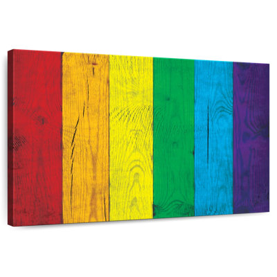 Fierté des couleurs sur bois