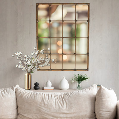 Soho Window Pane Mirror, 36 Inches