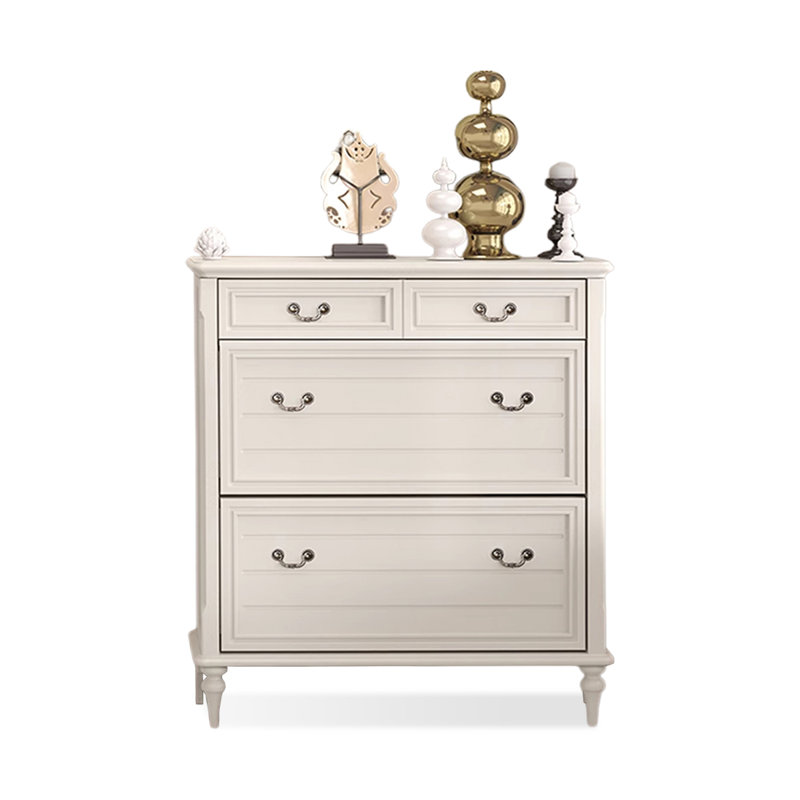 White Solid wood Shoe Storage