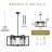 6 Light Chandelier, 24.4" Modern Farmhouse Chandeliers For Dining Room, Industrial Metal Geometric Hanging Light Fixture With Clear Glass Shade, Adjustable Height Chandelier For Kitchen Island Living Room Foyer-154928214