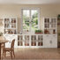 126''W Kitchen Pantry With Bookcases, Farmhouse Wall Unit Tv Stand For Tvs Up To 70"