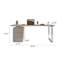 Bureau rectangulaire de qualité supérieure 62,99 "de couleur crème-135752650