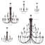 Lustre étagé de style chandelier à 21 lumières Arunvir-937244058