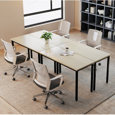 Carlsbad 110.6''Wide 8FT Modular Rectangular Conference Table, Modern Seminar Table
