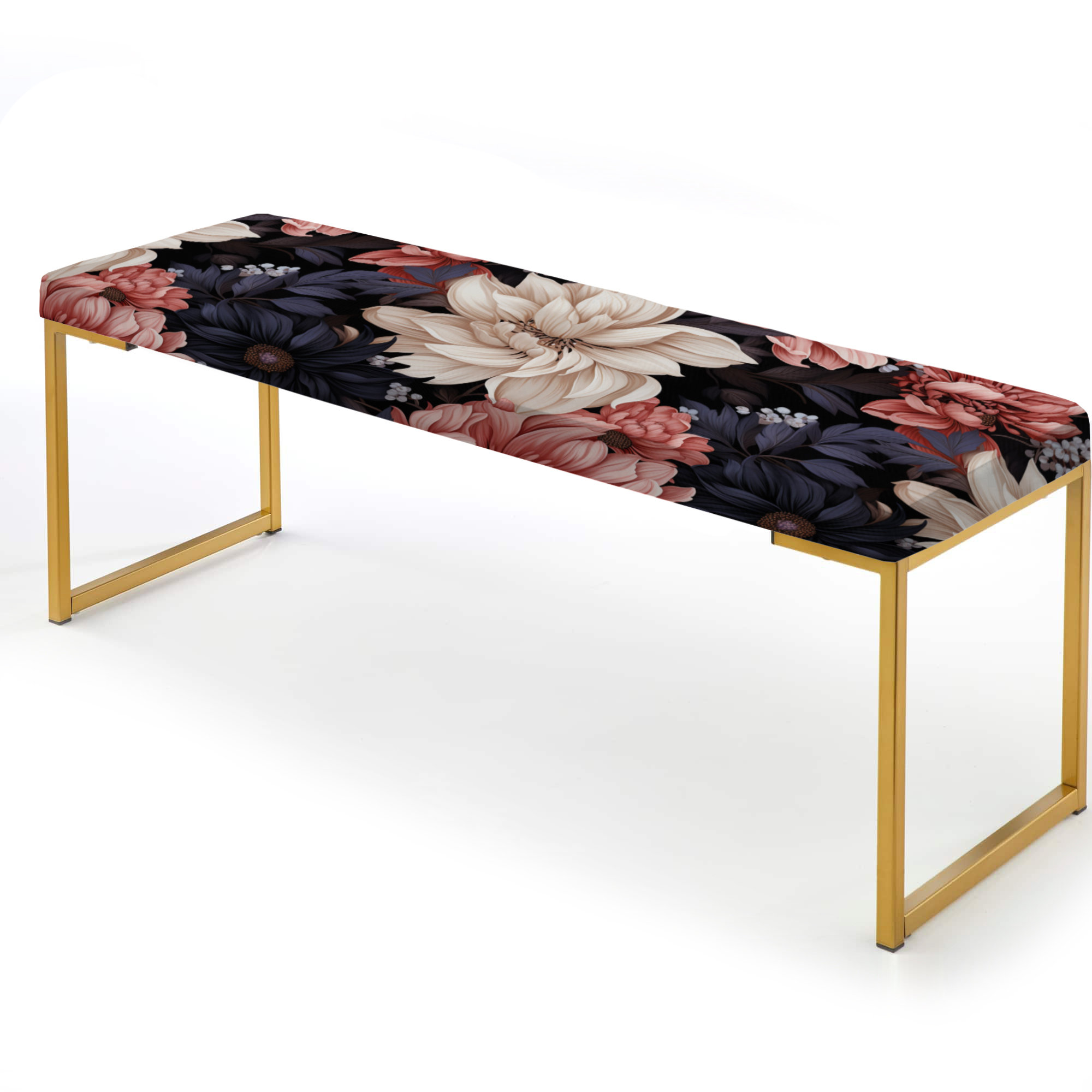 Design Art Light Pink And Pink Flowers Pattern - Floral Upholstered ...