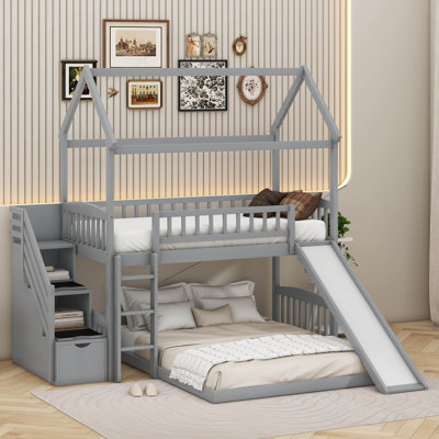 Twin Over Twin Bunk Bed With Slide