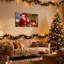 «Christmas Santa Decorating Christmas Tree By Fireplace», ensemble de 3 impressions murales sur toile-1248486022