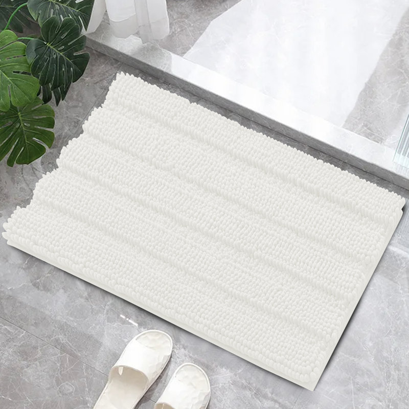 Tapis pour salle de bain Faddis, Simple - L 32 po x l 20 po, Ivoire ivoire