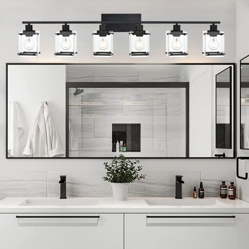 Éclairage de salle de bain à intensité variable à 6 lumières Wantagh