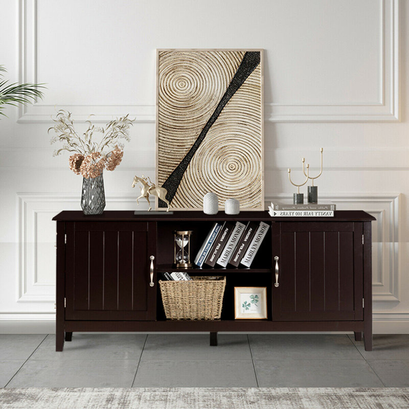 Unfinished TV Stand for TVs up to 65", Brown