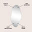 Grand miroir mural décoratif irrégulier l 20 po x H 42 po Everly-30715815