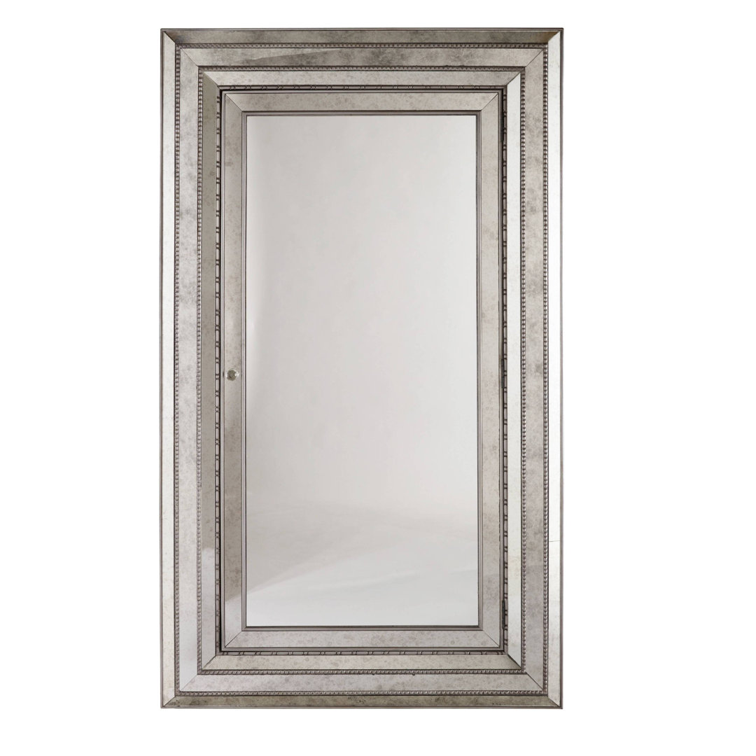Melange Glamour Modern & Contemporary Beveled With Shelves Full Length Mirror Hooker Furniture
