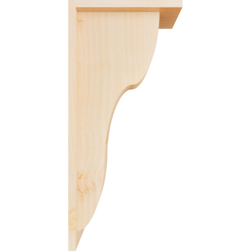 Carmel Corbel w/Backplate, 22" H x 5.5" W x 10" D, Douglas Fir, Smooth