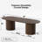 86" Wood Oval Pedestal Base Dining Table Kitchen Table for 10-1304033814