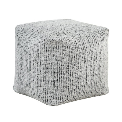 Assise carrée moderne en tissu de chenille - Repose-pieds antidérapant pour la maison