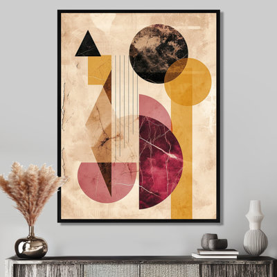Minimalisme rose Boho Glam Harmony - décoration murale géométrique