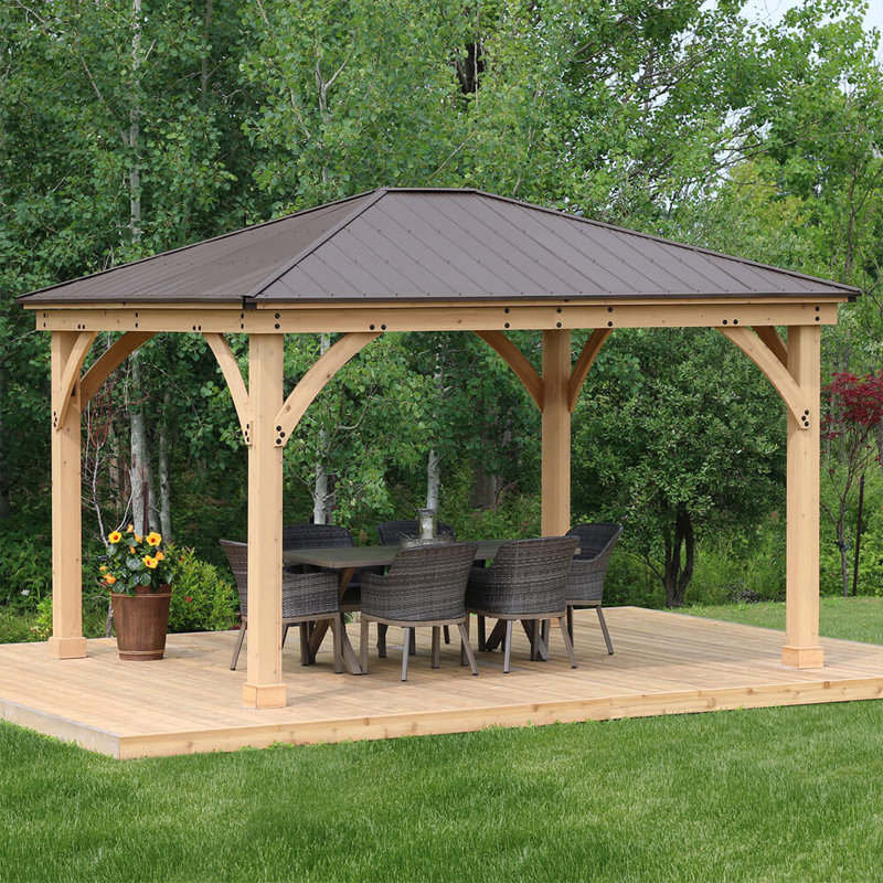 Yardistry Meridian Gazebo, 318cm H x 365cm W x 426cm D
