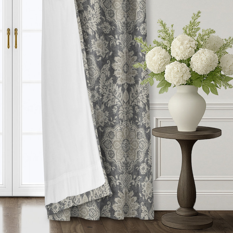 Panneaux de draperie à œillets Osha moka / gris anthracite (comprend 2 panneaux) l 50 po x L 144 po (taille par panneau)