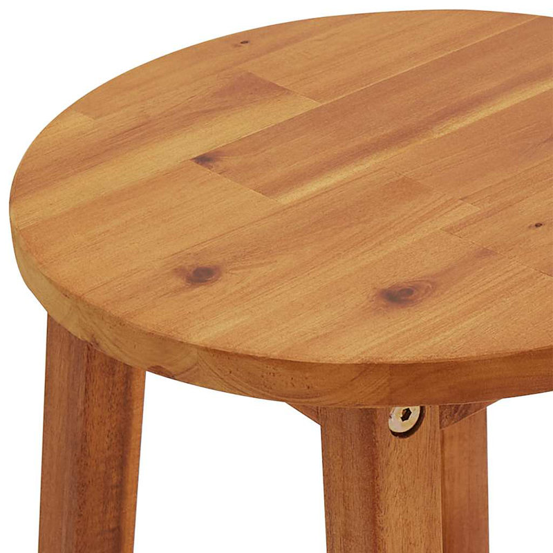vidaXL Bar Stools, Set of 6, Solid Acacia Wood, Rustic Farmhouse Style, Counter Height Chairs for Kitchen Island, Indoor Outdoor Use, 13.4x13.4x29.9 Inch