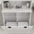 Wooden MDF Laundry Storage Cabinet with Removable Bags, UV Painted Bathroom Organizer with Top Shelf, 100lb Capacity