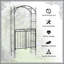Tonnelle de jardin avec barrière Outsunny