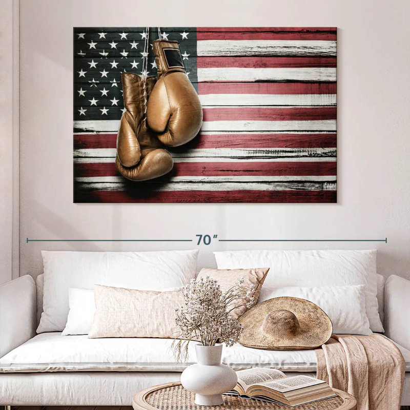 Borges American Boxing, 34" H x 51" W