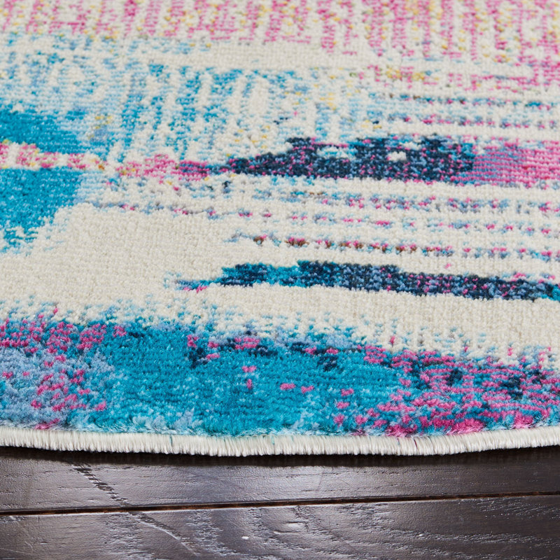 Ofrath 300 Performance Abstract Rug, Square 8'