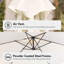 VonHaus 3M Banana Parasol with Base & Waterproof Cover