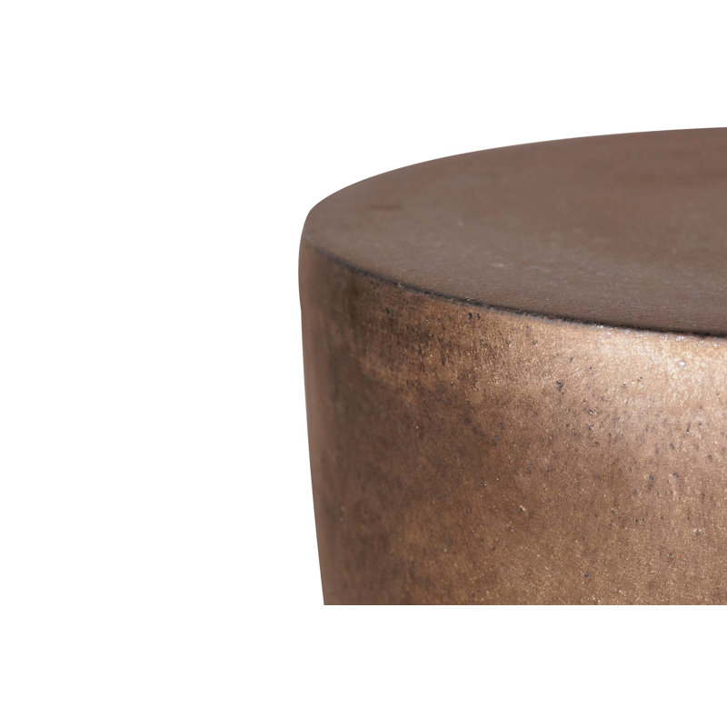 Provenance Signature Outdoor Round Side Table, Gilt