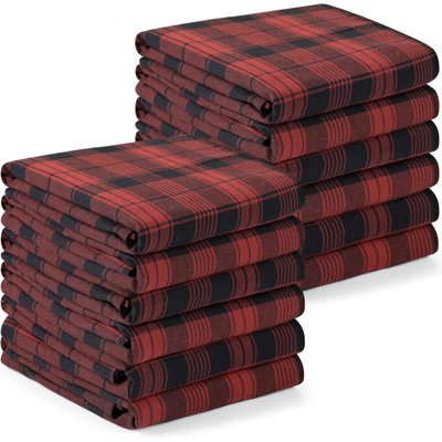 Dish Towels 12 Pack 100% Ring Spun Cotton Highly Absorbent & Reusable Cleaning Bar Tea Kitchen And Dishcloths Set 200 GSM