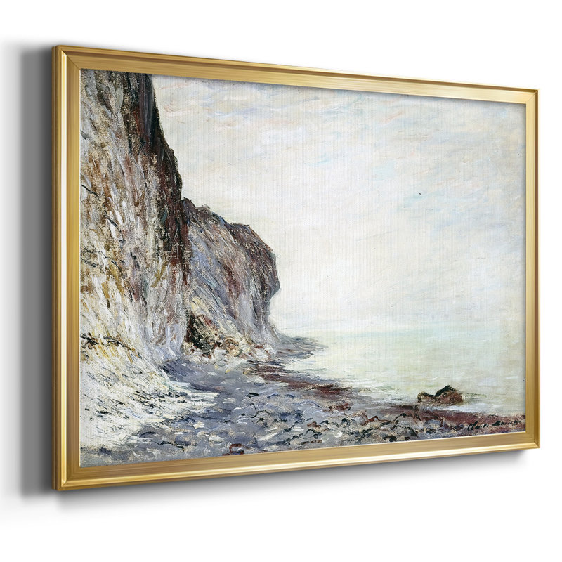 Falaise encadrée sur toile, Or, H 18 po x l 26 po x P 1,5 po