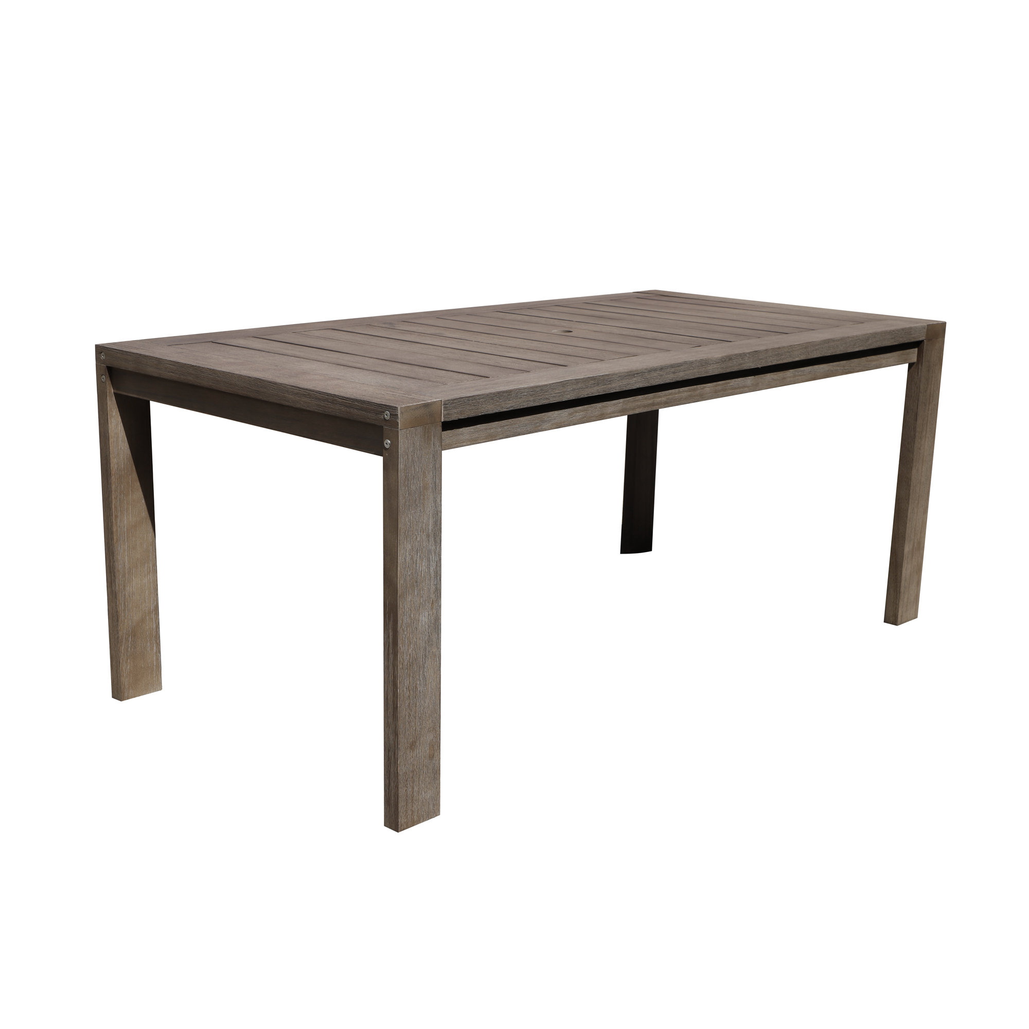 Joly Outdoor Dining Table, Gray, 30" H x 71" W x 35" D